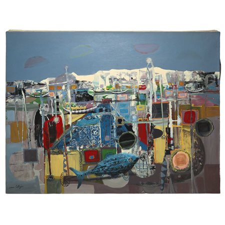 Jean Calogero (Catania 1922 - Acicastello 2001)  - Il pesce  blu