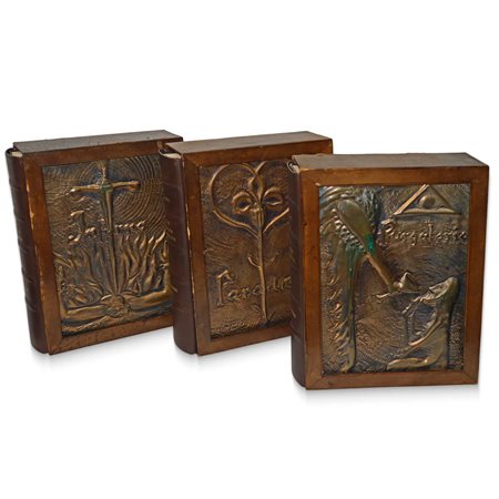 Salvador  Dalì (Figueres  11 maggio 1904 - Figueres 23 gennaio 1989)  - N°6 Volumi rilegati in 3 volumi (inferno-Purgatorio-Paradiso) della DIVINA COMMEDIA illustrata da Salvador Dalì, Florence 1963/1964