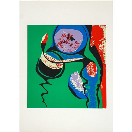 Wladimiro Tulli (Macerata 04/09/1922 - Macerata 28/02/2003)  - Composizione in verde, 70s