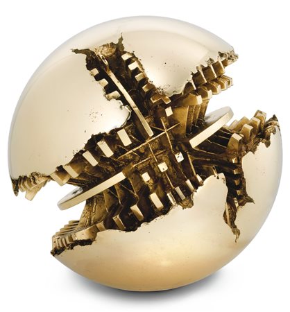 Arnaldo Pomodoro N. 1926 SFERA firmata, numerata 6/6 e datata 1976 bronzo...