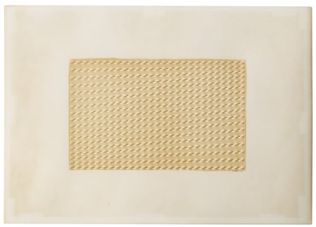 Enrico Castellani N. 1930 SENZA TITOLO firmato e datato 71 acquerello su...