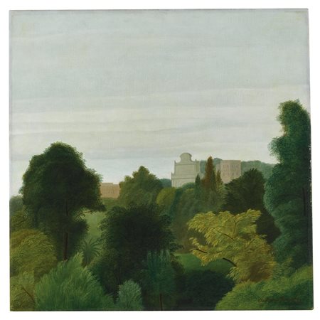 Antonio Donghi 1897 - 1963 IL GIANICOLO firmato e datato 39 olio su tela cm...