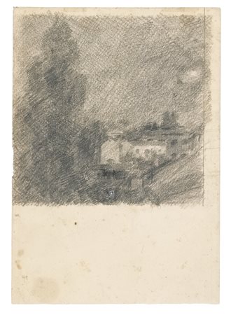 Giorgio Morandi 1890 - 1964 PAESAGGIO matita su carta cm 25x17,3 Eseguito nel...
