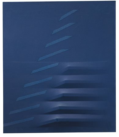 Agostino Bonalumi 1935 - 2013 BLU firmato e datato 83 sul retro tela...