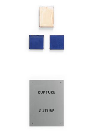 Rose Frain ASSISI SUTURE (MEANWHILE) firmato e datato 2000 sul retro olio,...