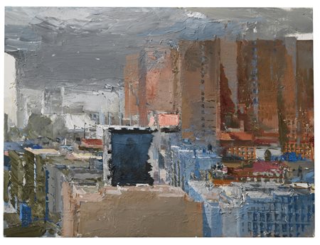 Velasco N. 1960 BLU CINEMA firmato, intitolato e datato 2007 sul retro olio...