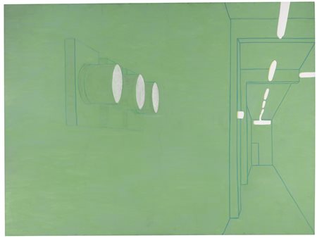 Luca Pancrazzi N. 1961 INTERNO DI PASSAGGIO firmato, intitolato e datato 2000...