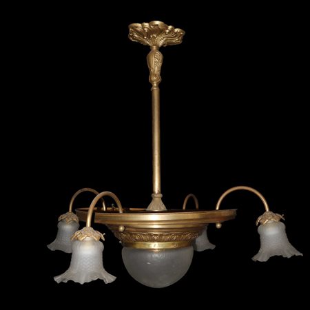 Lampadario a 5 luci, early 20th century