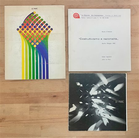 JULIO LE PARC - Lotto unico di 3 cataloghi