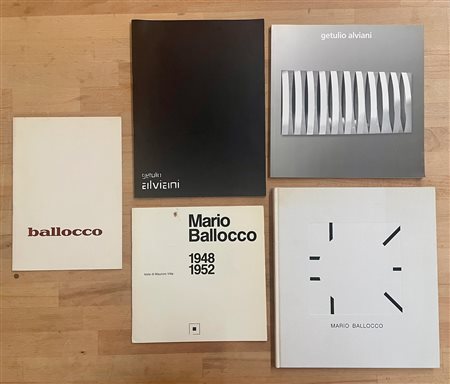 GETULIO ALVIANI E MARIO BALLOCCO - Lotto unico di 5 cataloghi
