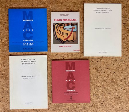 M.A.C. - MOVIMENTO ARTE CONCRETA - Lotto unico di 5 cataloghi