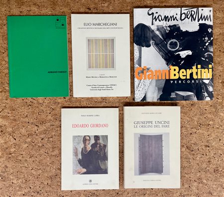 ARTISTI ITALIANI DEL DOPOGUERRA - Lotto unico di 5 cataloghi