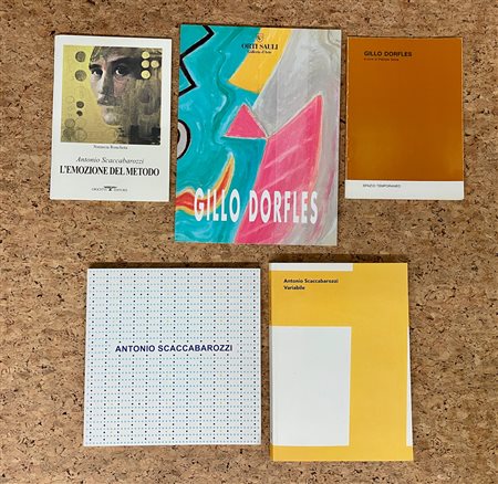 ANTONIO SCACCABAROZZI E GILLO DORFLES - Lotto unico di 5 cataloghi