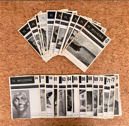 BOLLETTINI DELLA GALLERIA DEL MILIONE, MILANO - Serie completa di bollettini della storica galleria milanese, dal n.43 al n.72