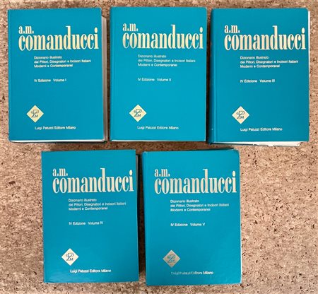 COMANDUCCI – DIZIONARIO ILLUSTRATO DEI PITTORI, DISEGNATORI E INCISIORI ITALIANI MODERNI E CONTEMPORANEI - Lotto unico di 5 volumi