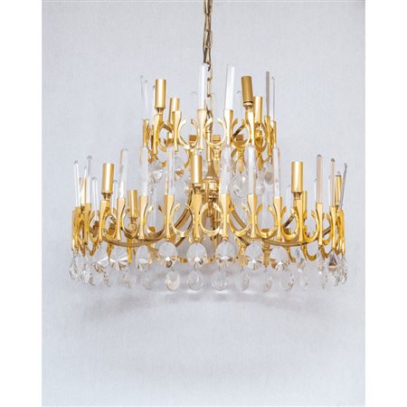 GAETANO SCIOLARI, Lampada a sospensione a 12 luci