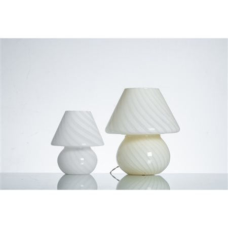 MAESTRI MURANESI, Due lampade da tavolo modello “Mushroom”