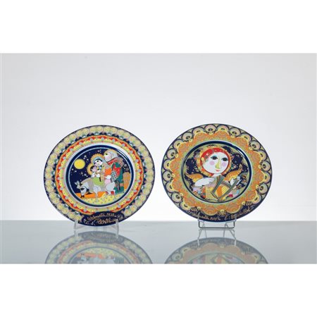 BJORN WIINBLAD, Due piatti circolari