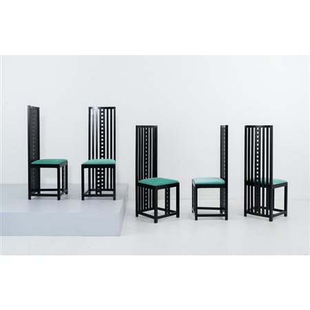 CHARLES RENNIE MACKINTOSH, 5 sedie riedizione “Hill House”