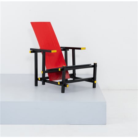 GERRIT RIETVELD, Riedizione poltrona “Red and blue chair”