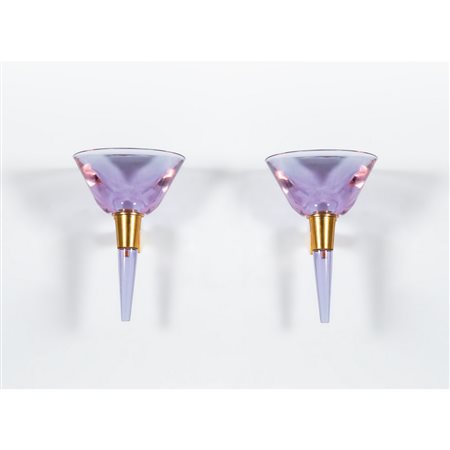 MAESTRI MUIRANESI, Coppia di lampade da parete