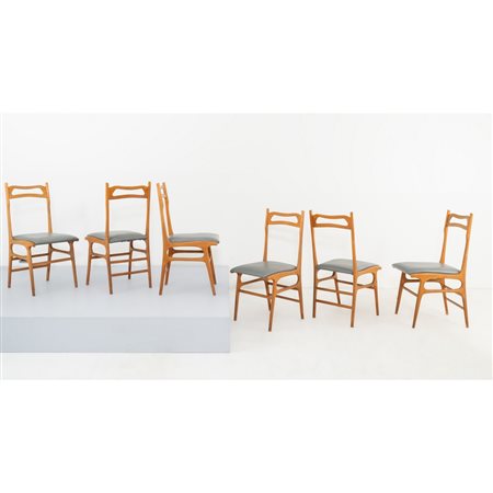 PRODUZIONE ITALIANA 1950 ca., Sei sedie