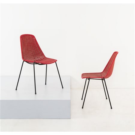 GIAN FRANCO LEGLER, Due sedie modello "Basket"
