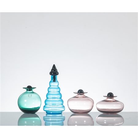 MARCELLO FURLAN, Quattro bottiglie in vetro