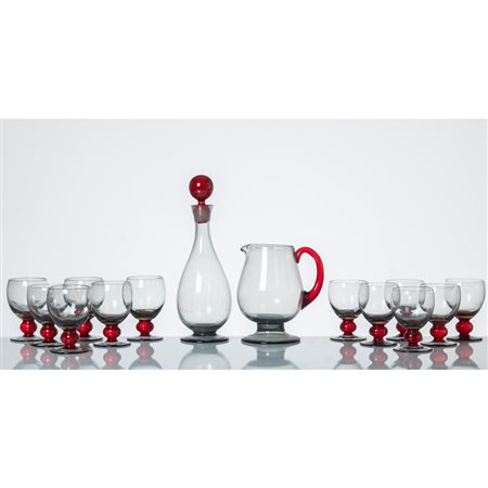 MAESTRI MURANESI, Servizio di bicchieri a calice in vetro