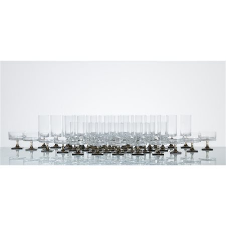 GEORGE BUTLER JENSEN, Servizio bicchieri mod. “Linear Smoke”