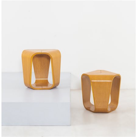 ENRICO CESANA, Coppia di tavoli modello ”Infinity”