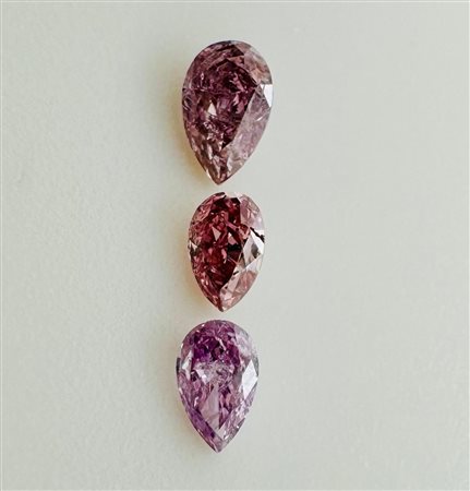 3 DIAMANTI NATURAL POLISHED 0,24 FANCY ROSA INTENSO
- I1 - I2 - F40801-18