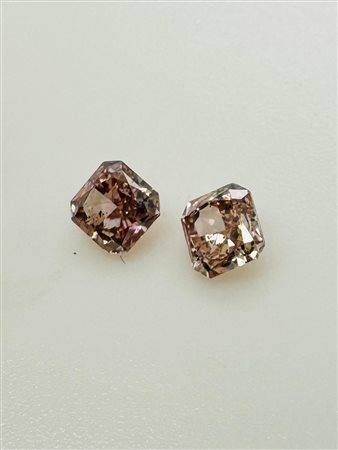 2 DIAMANTI NATURAL POLISHED 0,39 FANCY ROSA - SI2 - F40801-27