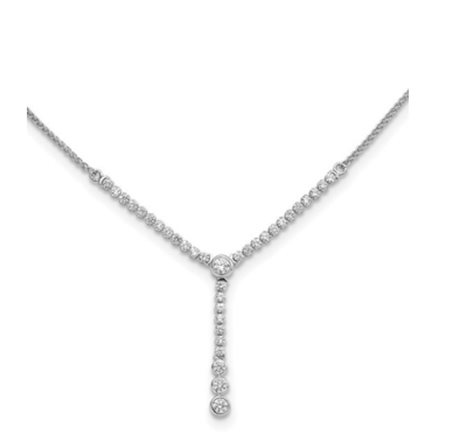 COLLANA IN ORO A FORMA DI Y CON DIAMANTI - 217 14K LG