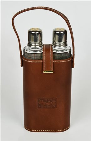 COPPIA DI BOTTIGLIE in vetro THE BARON, Spea design, Made in Italy h cm 24,...