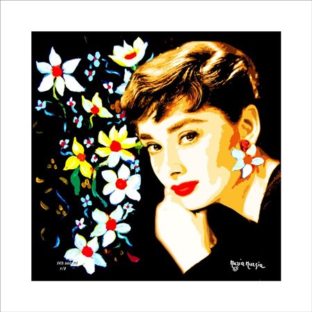 MURGIA MARIA Sassari 1935 "Serie Pop Art: Audrey Hepburn"
