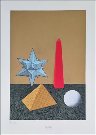 DEL PEZZO LUCIO Napoli 1933 - Milano 2020 "Forme geometriche"