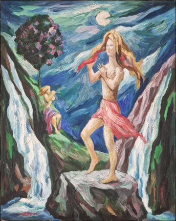 CASTAGNERI LUCIO Genova 1947 "Il tempio"