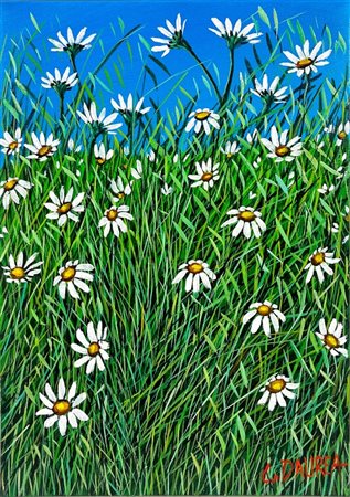 DAUREA GIOVANNI Caltanissetta 1955 "Cespuglio con margherite bianche"