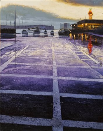 FRISONI DAVIDE Rimini 1965 "Sunset to the harbor"