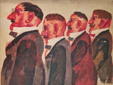 BORGHESE FRANZ Roma 1941 - 2005 "Quattro personaggi"