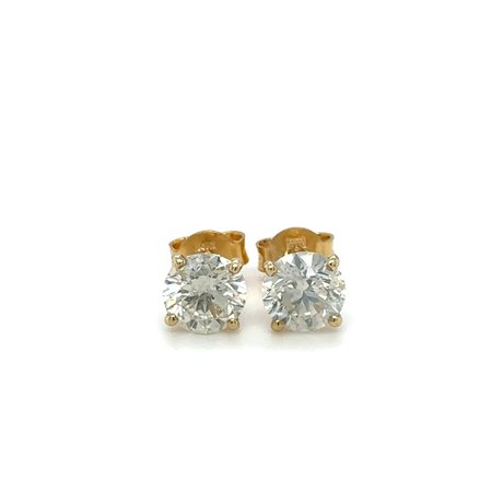 ORECCHINI IN ORO GIALLO 18K CON DIAMANTI PER 1.00 CT