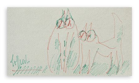 SILVIO LOFFREDO (1920-2013) - Senza Titolo (Gatti)