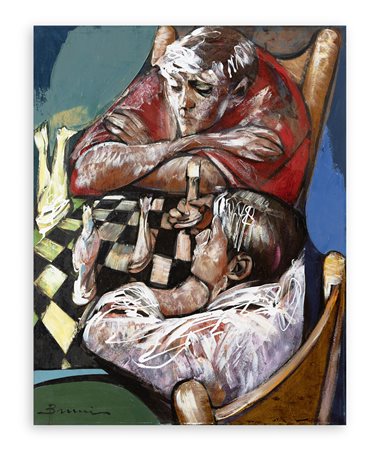 BRUNO BRUNI (1935) - Giocatori di scacchi