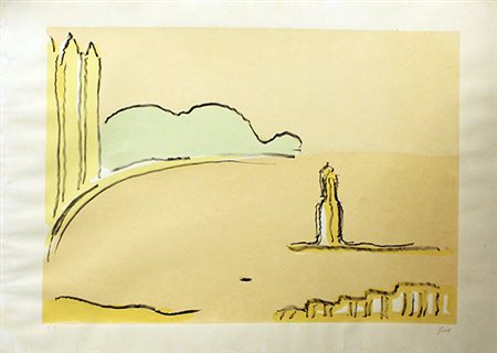 VIRGILIO GUIDI, "Paesaggio", anni '70