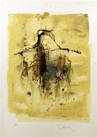 FIRMA ILLEGGIBILE, "Paesaggio astratto", anni 71