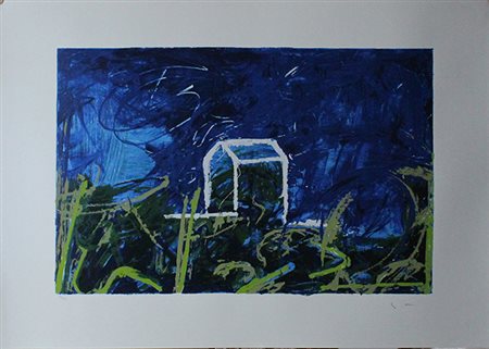 MARIO SCHIFANO, "Veduta notturna"