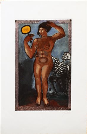 FRANCO GENTILINI, "La morte" (I Tarocchi di Gentilini), anni '70