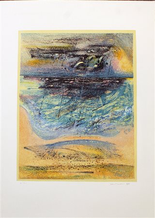 GIUSEPPE MARTINELLI, "Mare e spiaggia", 1988