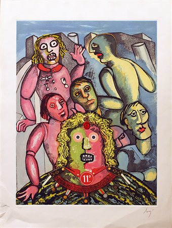 ENRICO BAJ, "I generali e i suoi fantasmi, anni '80